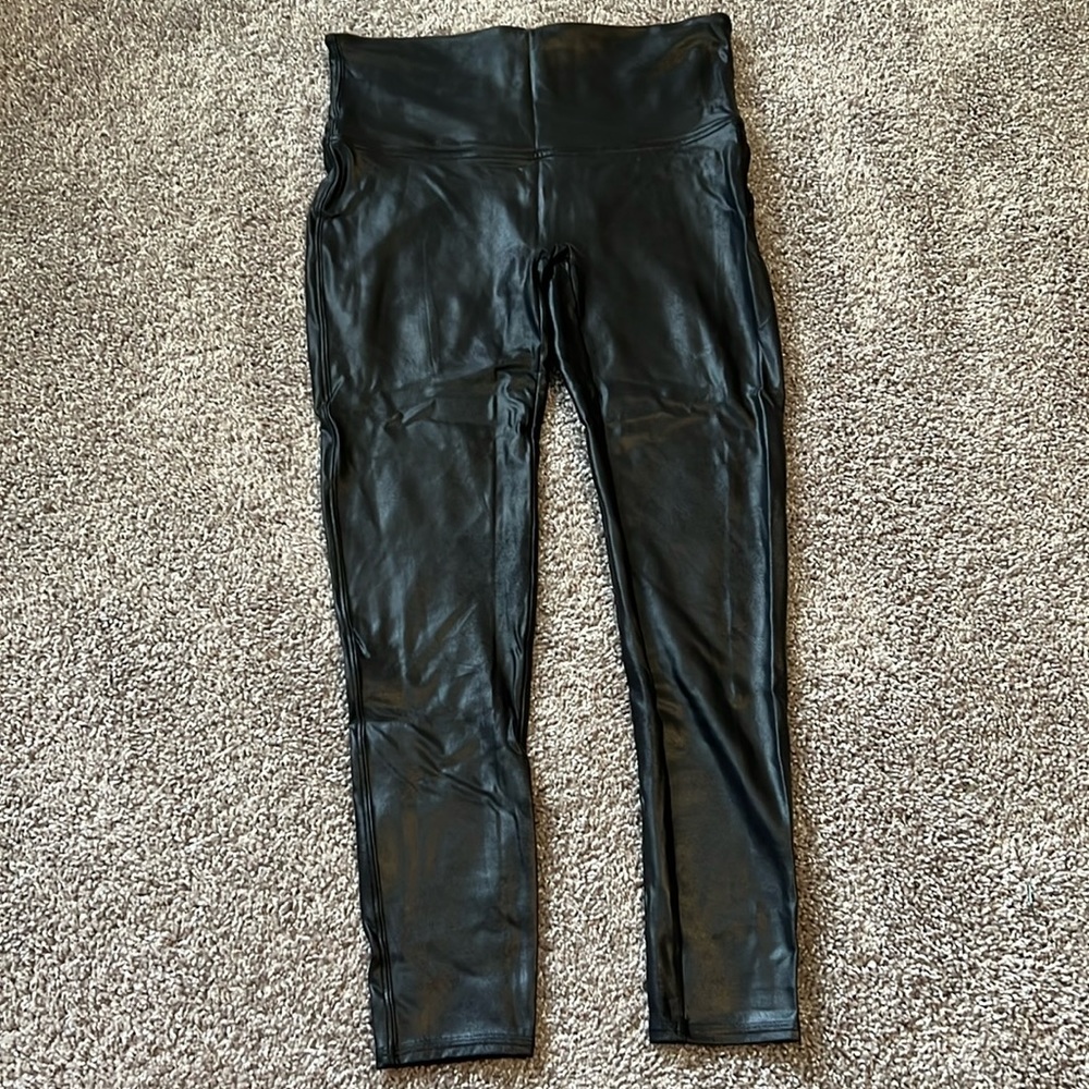 NWOT SPANX Faux Leather Leggings